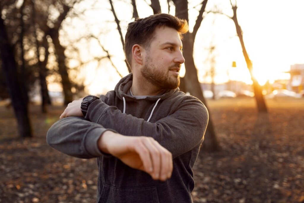young man jogging outdoors park 23 2149409558